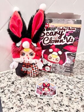 Baby Three Scary Clown V1 Plush Blind Box-Red Trick